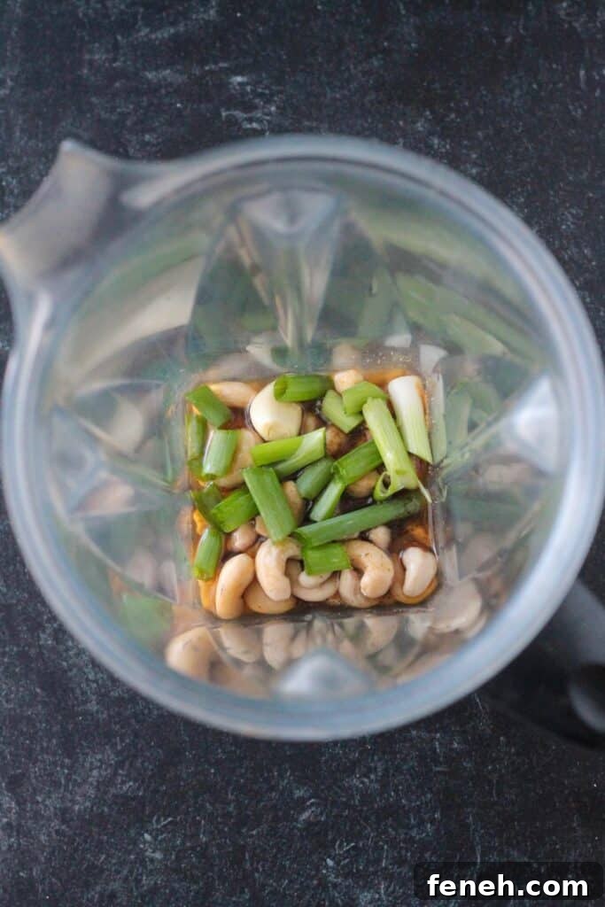 Recipe ingredients in a blender.