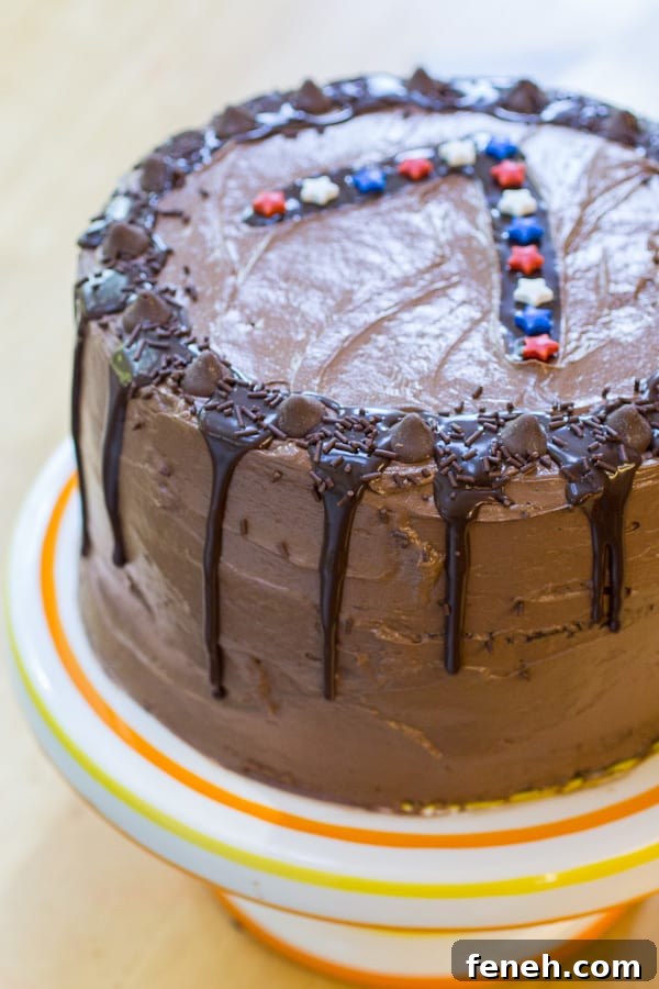Quadruple Chocolate Birthday Cake