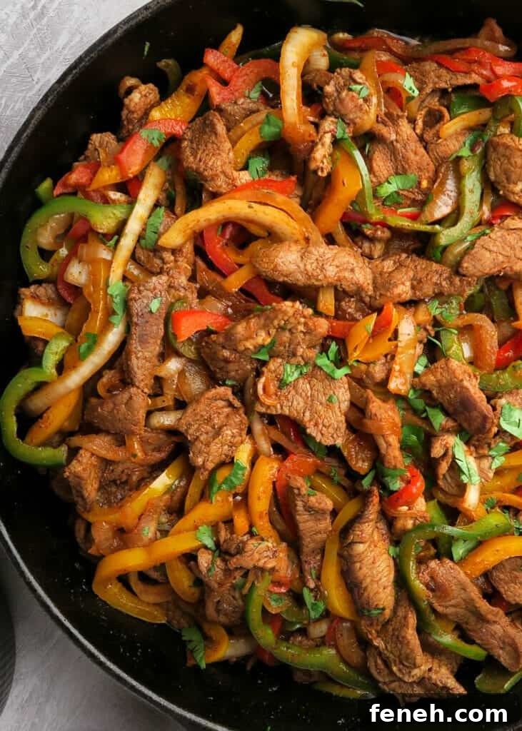 Steak Fajitas {Easy, One Pot Meal}