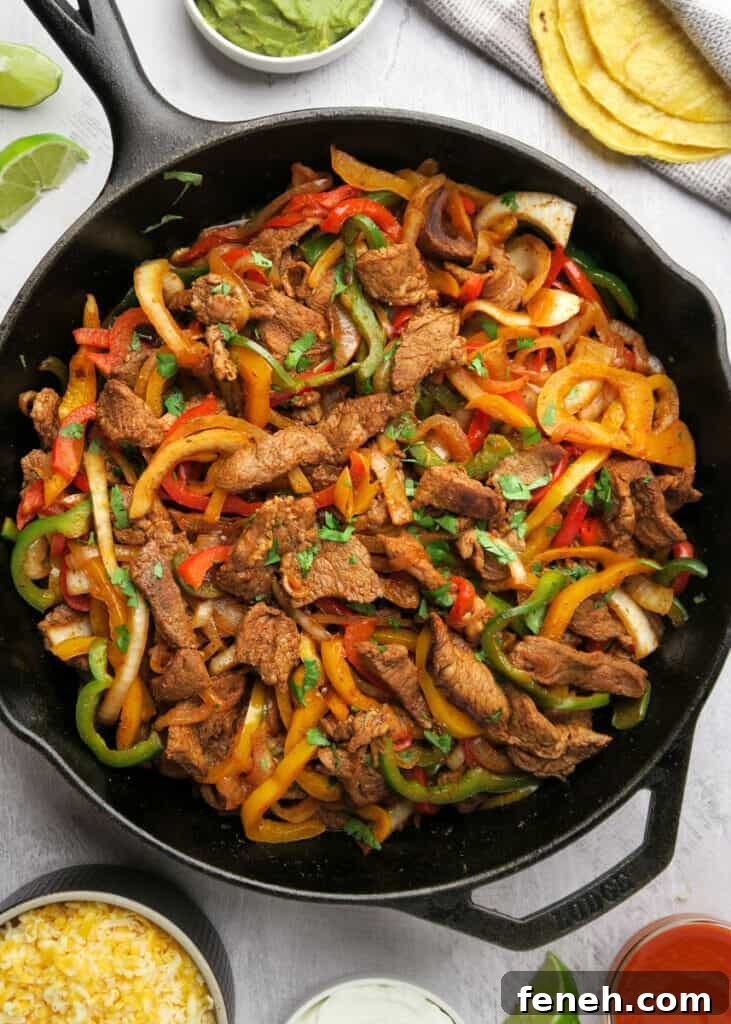Steak Fajitas {Easy, One Pot Meal}