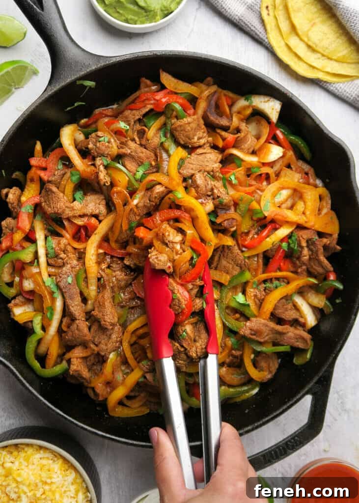 Steak Fajitas {Easy, One Pot Meal}