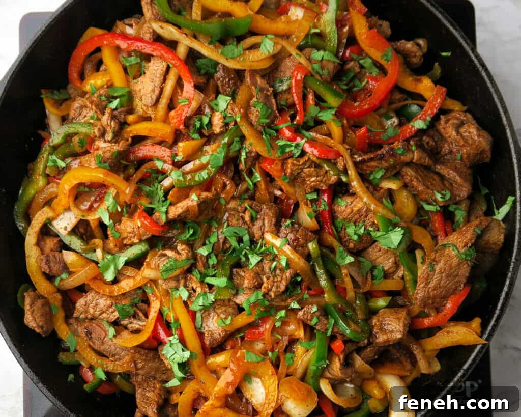 Steak Fajitas {Easy, One Pot Meal}