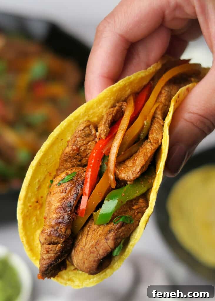 Steak Fajitas {Easy, One Pot Meal}