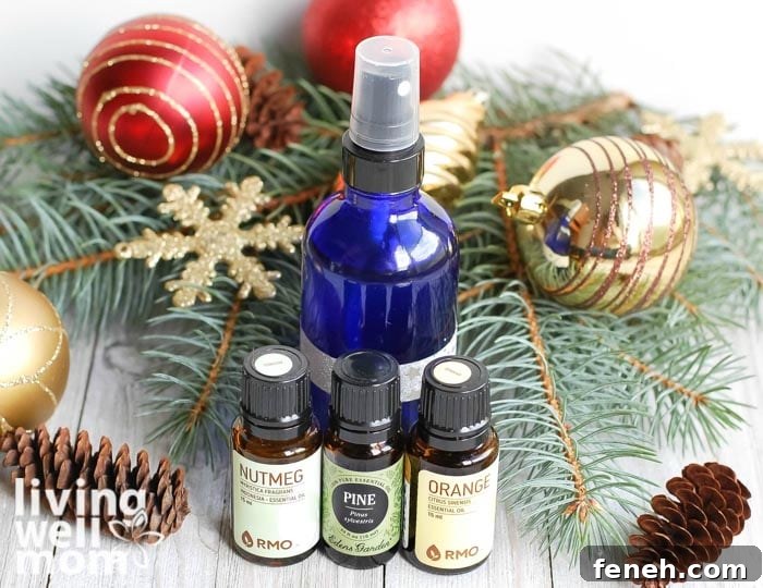 Christmas air freshener with nutmeg pine and orange fragrance