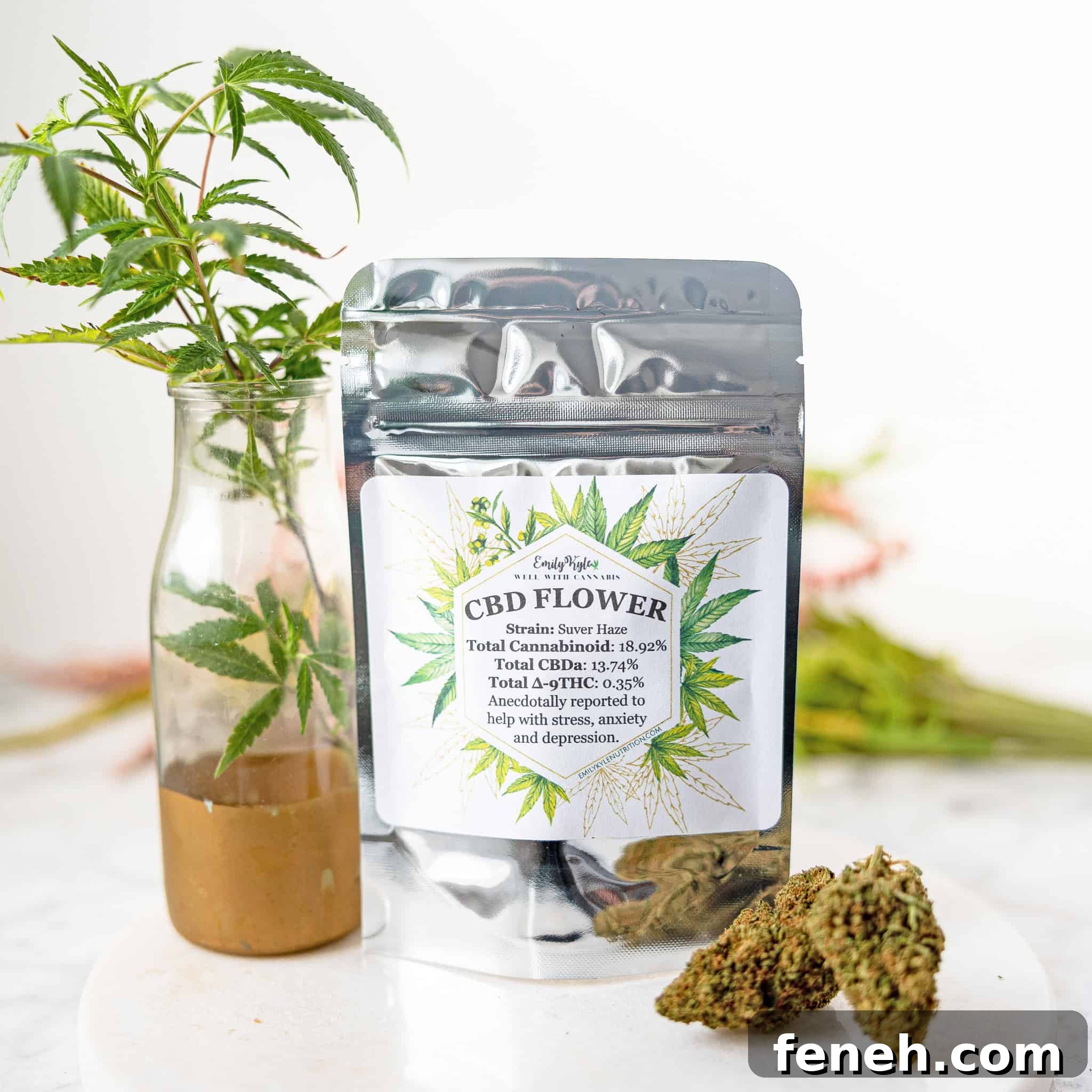 A picture of Emily Kyles CBD flower.