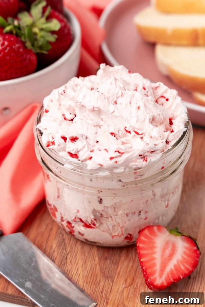 homemade strawberry butter in a small glass jar