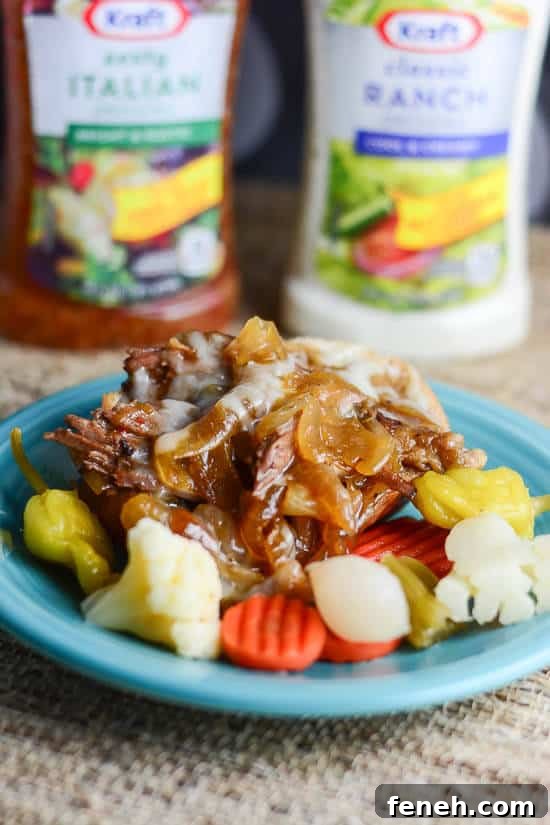 Juicy Pot Roast with Italian Ranch Sauce-7