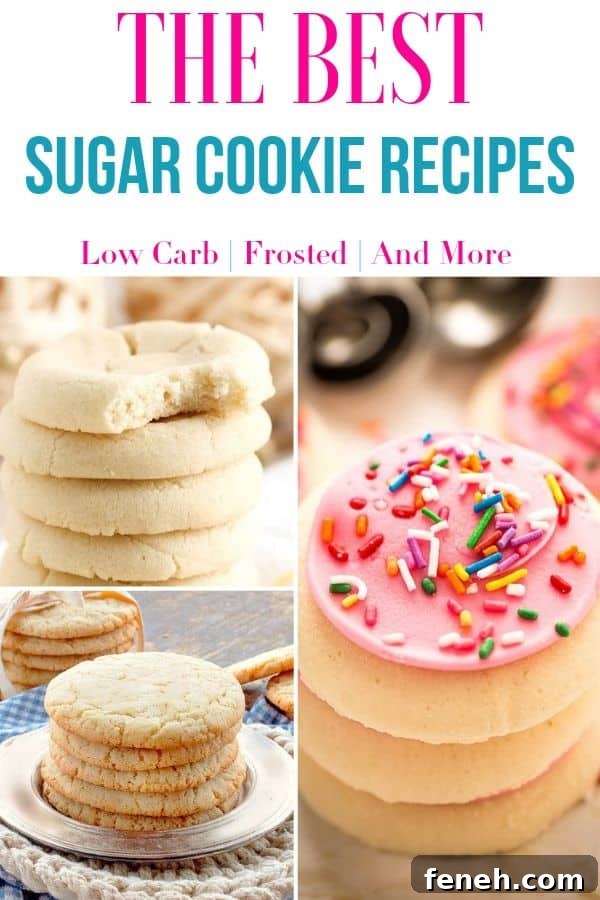 collage image of sugar cookies 
