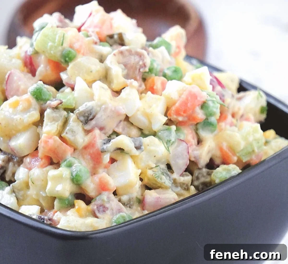 russian potato salad olivier image