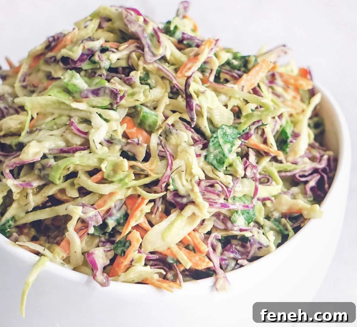 healthy coleslaw avocado vegan whole30 recipe