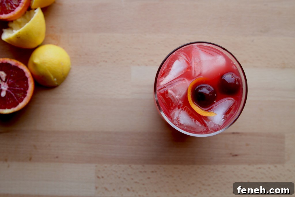 blood orange whiskey sour 