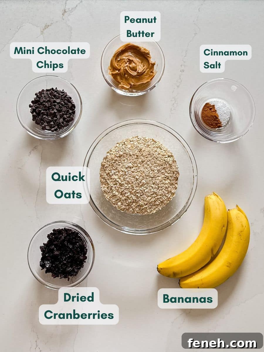 An overhead image of labeled recipe ingredients.
