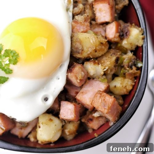 Ham and potato breakfast hash