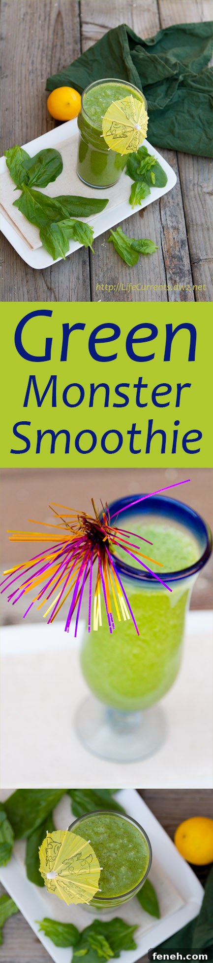 Green Monster Smoothie overhead