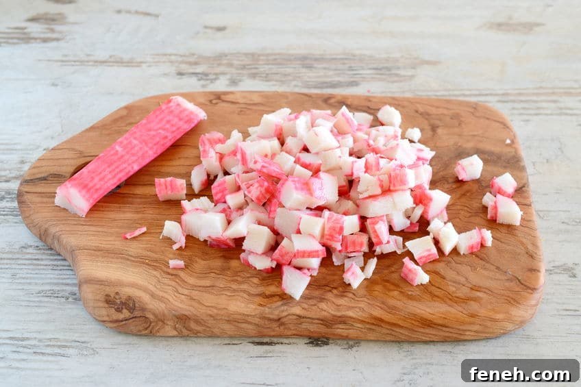 Imitation Crab on a cutting board © Olena Beisiuk via 123rf.com