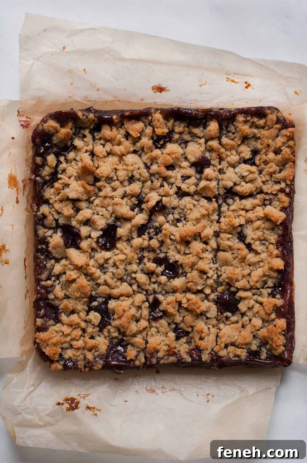 healthier peanut butter and jelly bars
