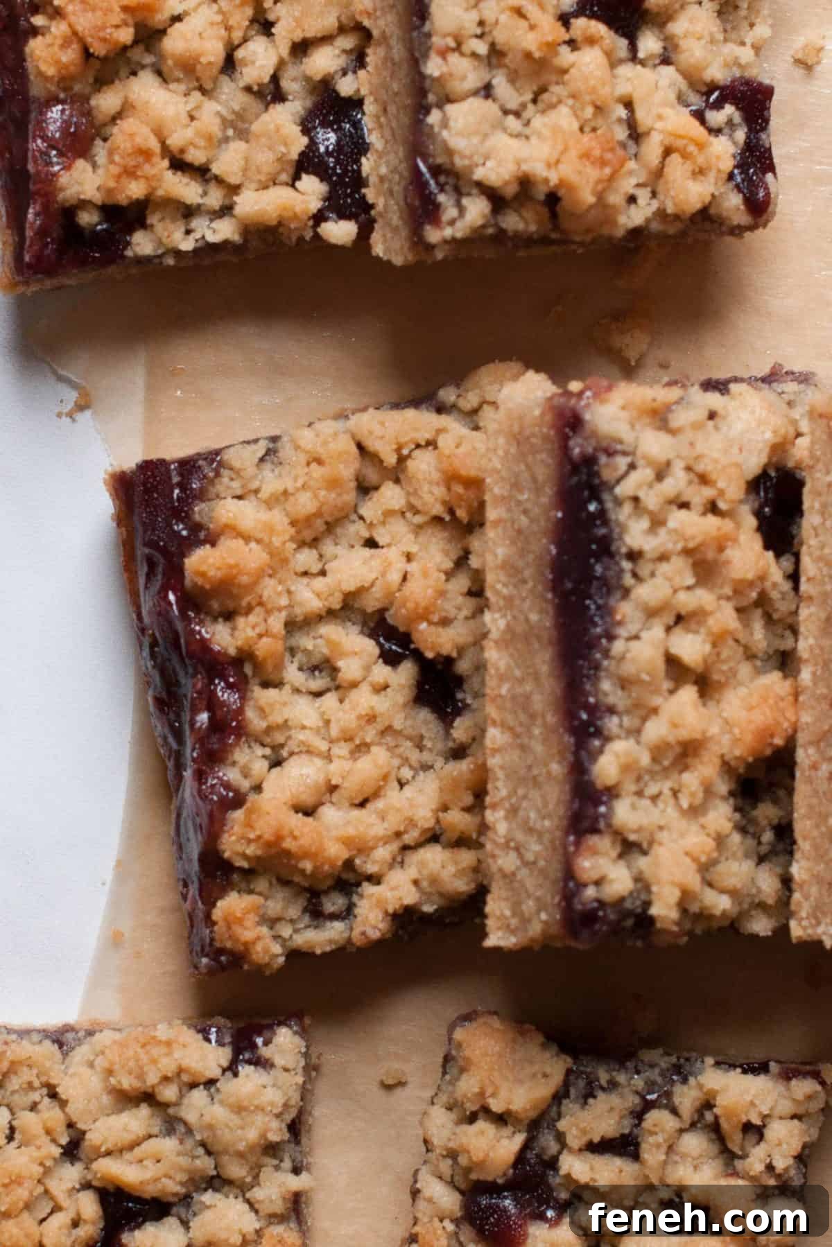 healthier peanut butter and jelly bars
