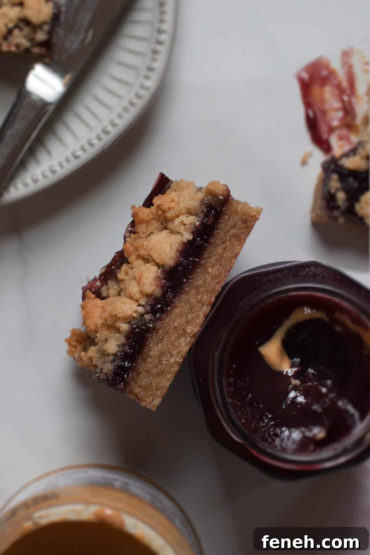 peanut butter and jelly bars