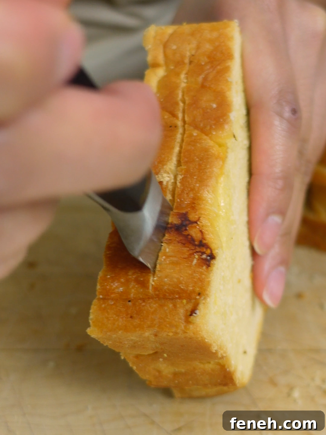 Hollowed bread for SPAM