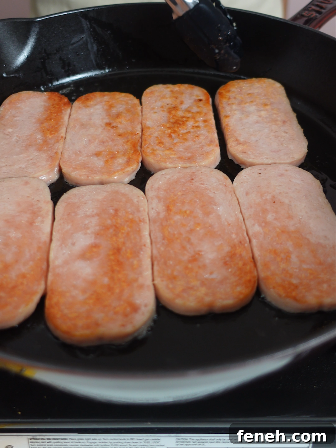 Pan-frying SPAM