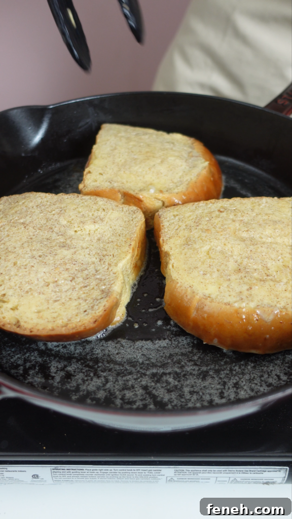 Frying SPAM French Toast