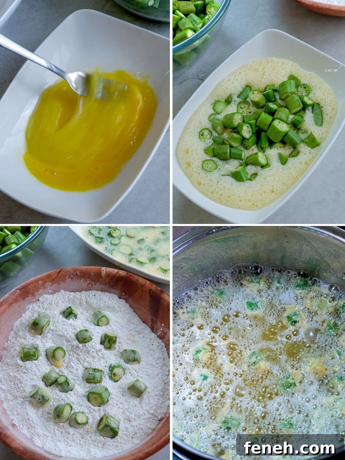 making fried okra