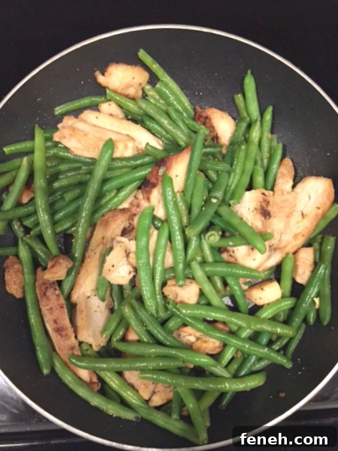 Stir-fry in a pan