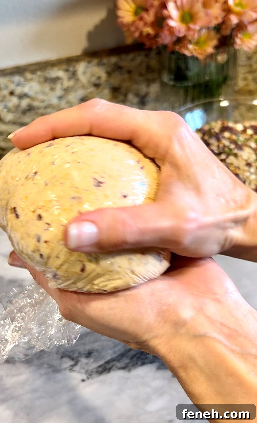 Wrapped cheese ball