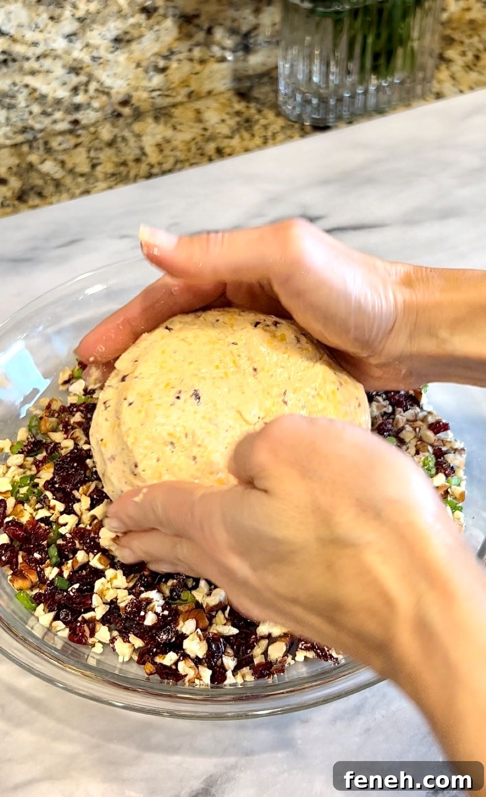 Coating the cheese ball
