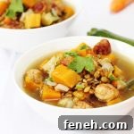 Lentil Sausage and Vegetable Soup