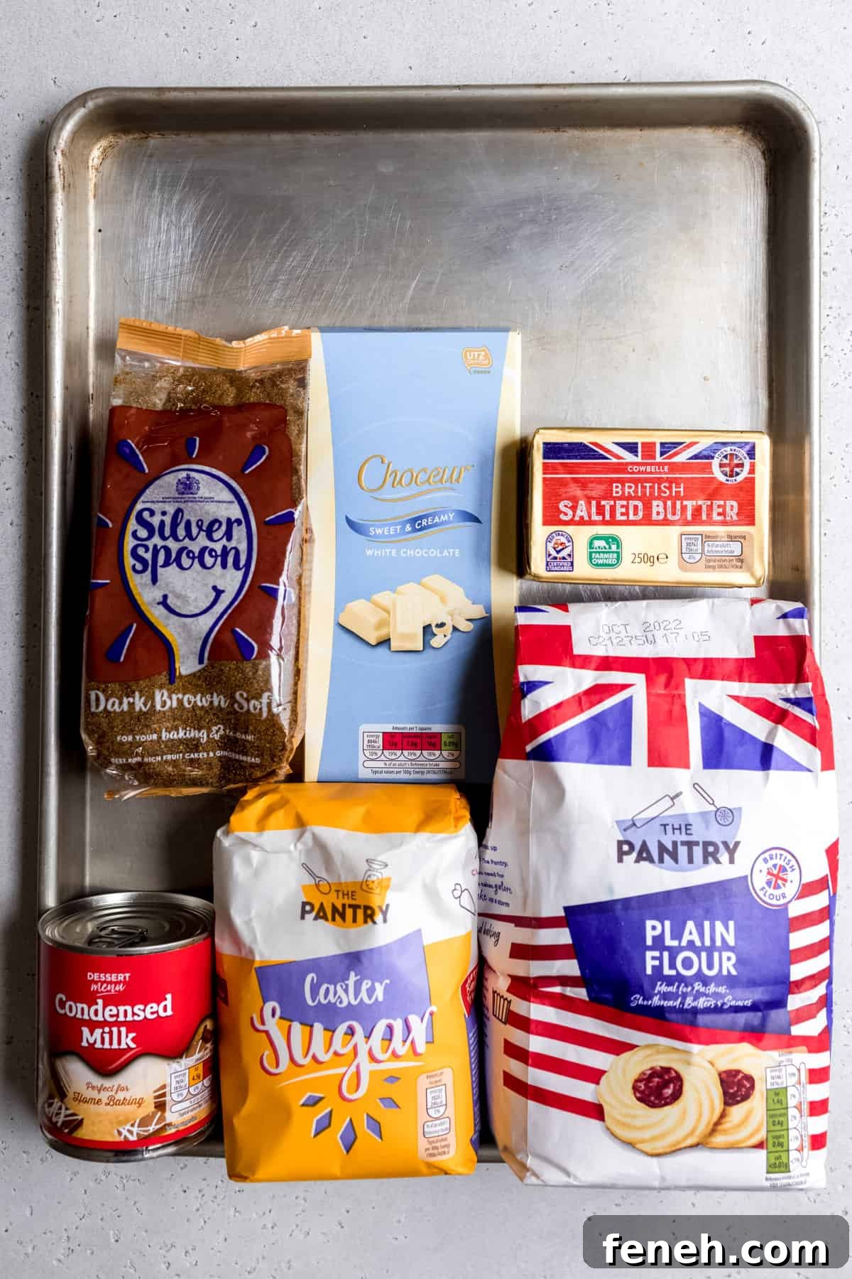 Aldi ingredients for caramel shortbread slice