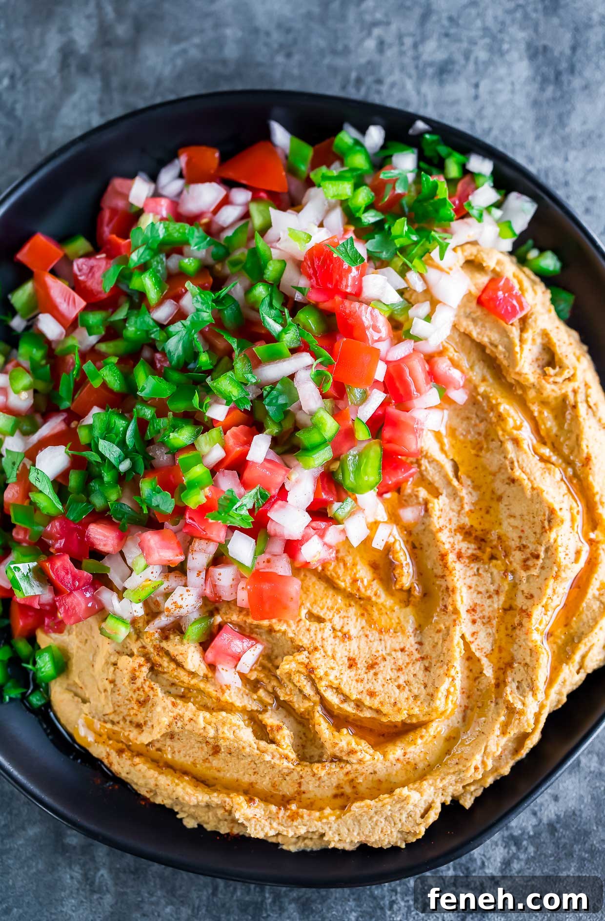 Taco Hummus with Pico de Gallo