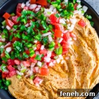 Taco Hummus with Pico de Gallo