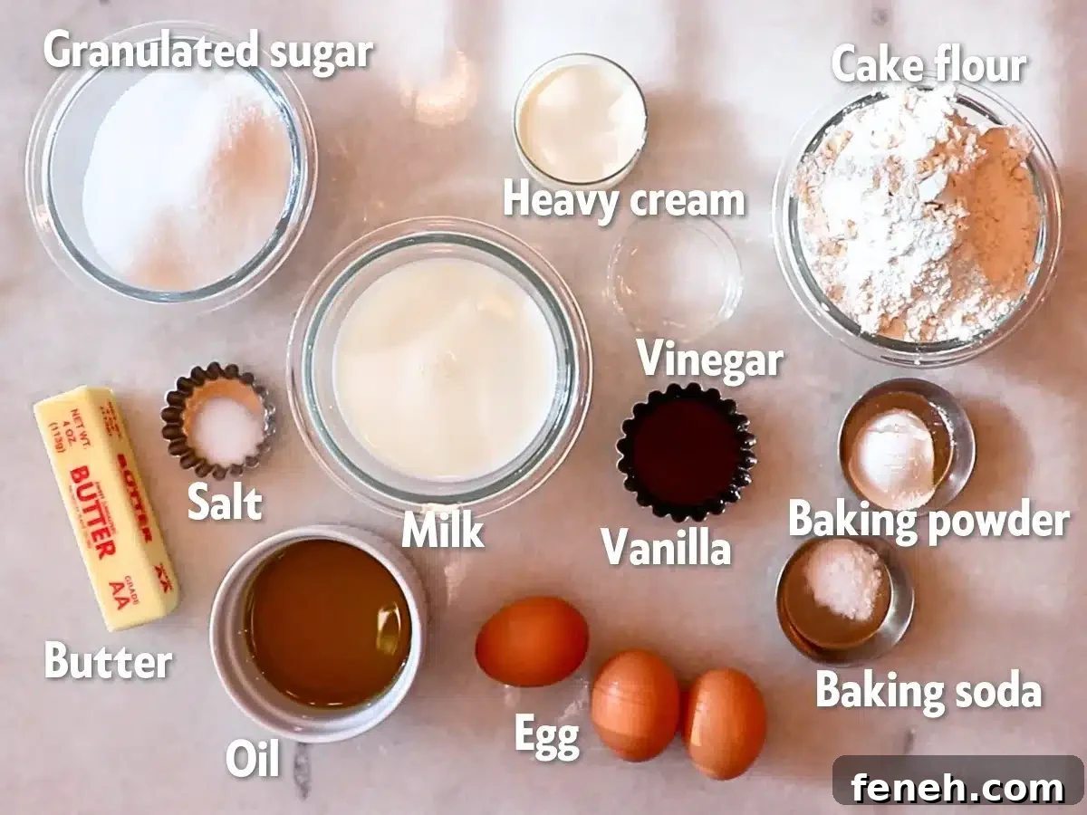 ingredients to make vanilla cake