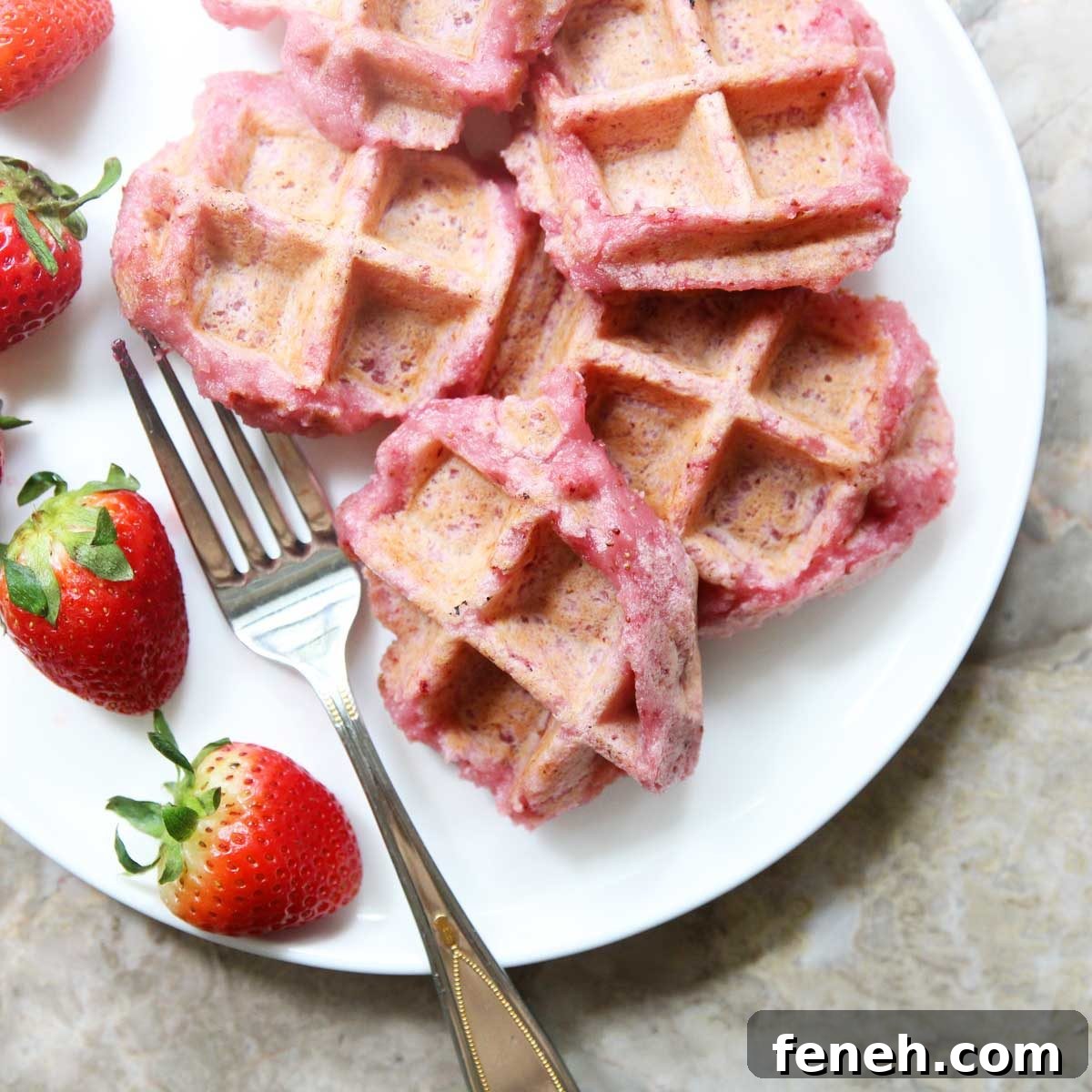 Homemade Japanese Strawberry Mochi Ice Cream Recipe 15 waffled mochi
