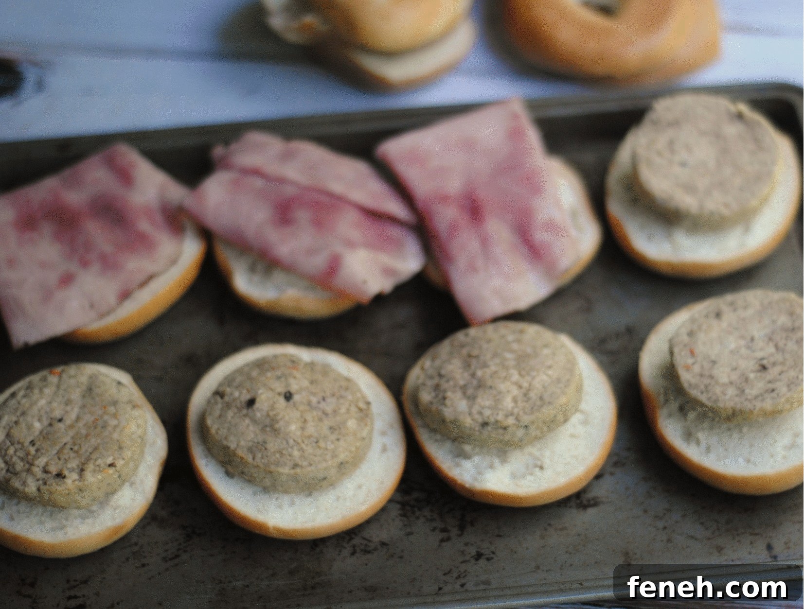 Mini Freezer Bagels: Quick Make-Ahead Breakfast Recipe 4 Need a homemade breakfast idea that you can make ahead and grab and go? This Easy Bagel Sandwich recipe is made with delicious toppings and can be frozen for on-the-go snacks or meals anytime!