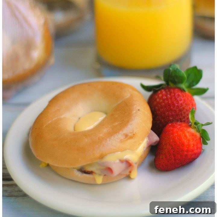 Mini Freezer Bagel Sandwiches