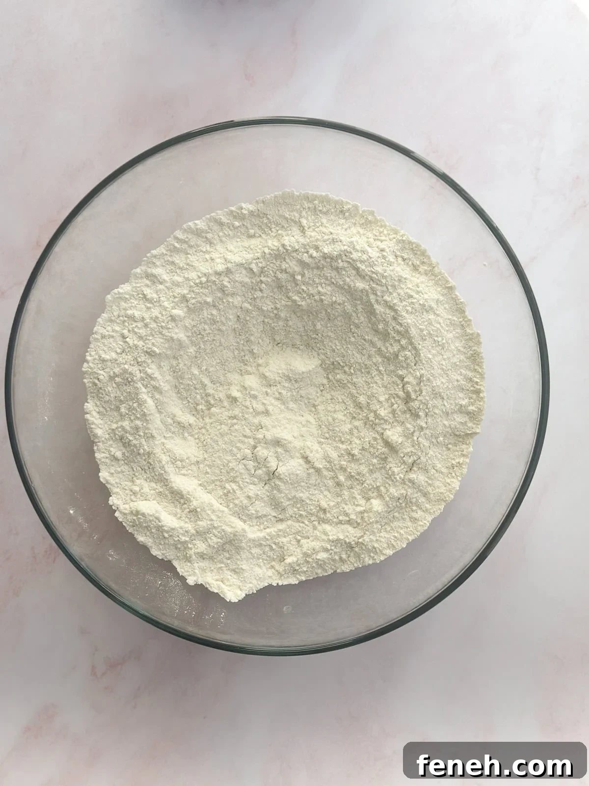 dry ingredients mixed together in a bowl.