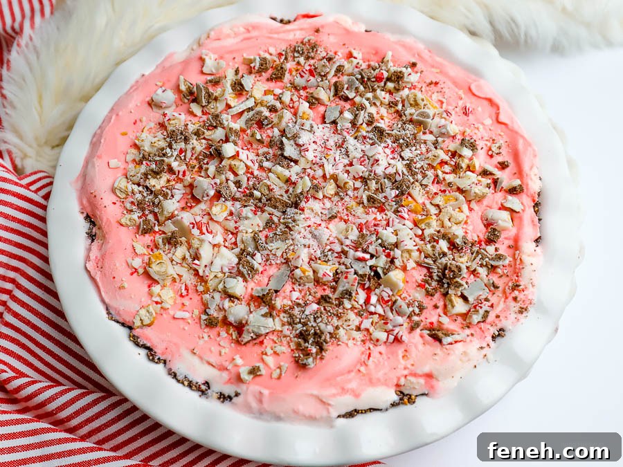 peppermint stick ice cream frozen pie