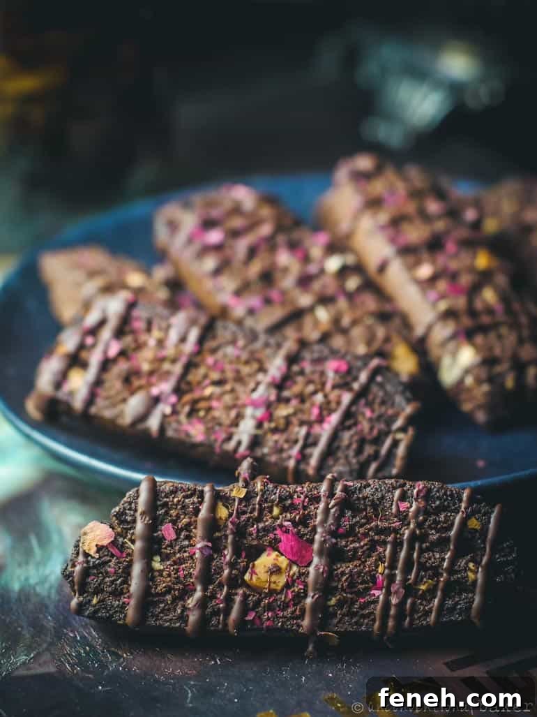 vegan gluten-free chocolate biscotti