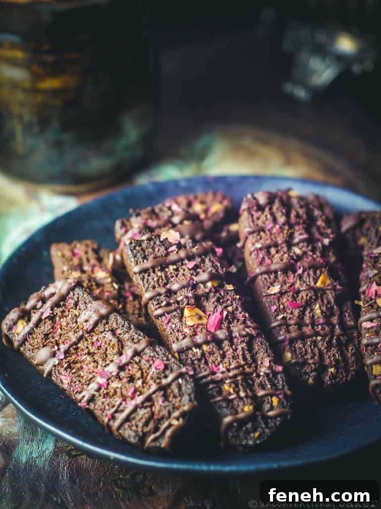 chocolate almond biscotti cookies - vegan, gluten-free