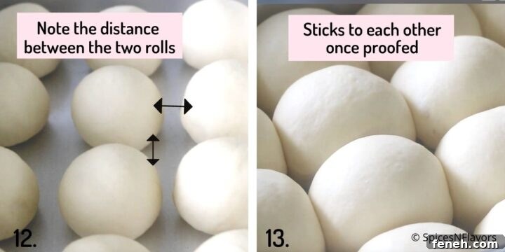 Ladi Pav (Eggless Soft Dinner Rolls) Recipe 9 before and after image of ladi pav proofing