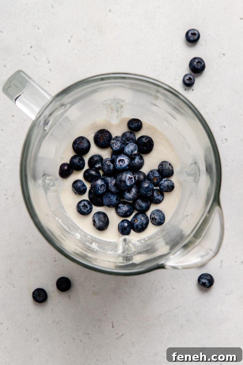 making cottage cheese blueberry pancakes