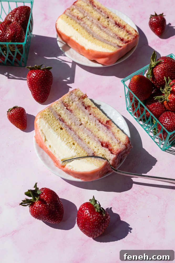 Strawberry Princess Cake Recipe: Light, Creamy and Elegant 2 strawberry princess cake