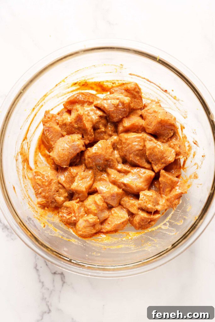 chicken marinade in a bowl.