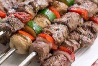Grilled Teriyaki Beef Kabobs with Pineapple and Scallions