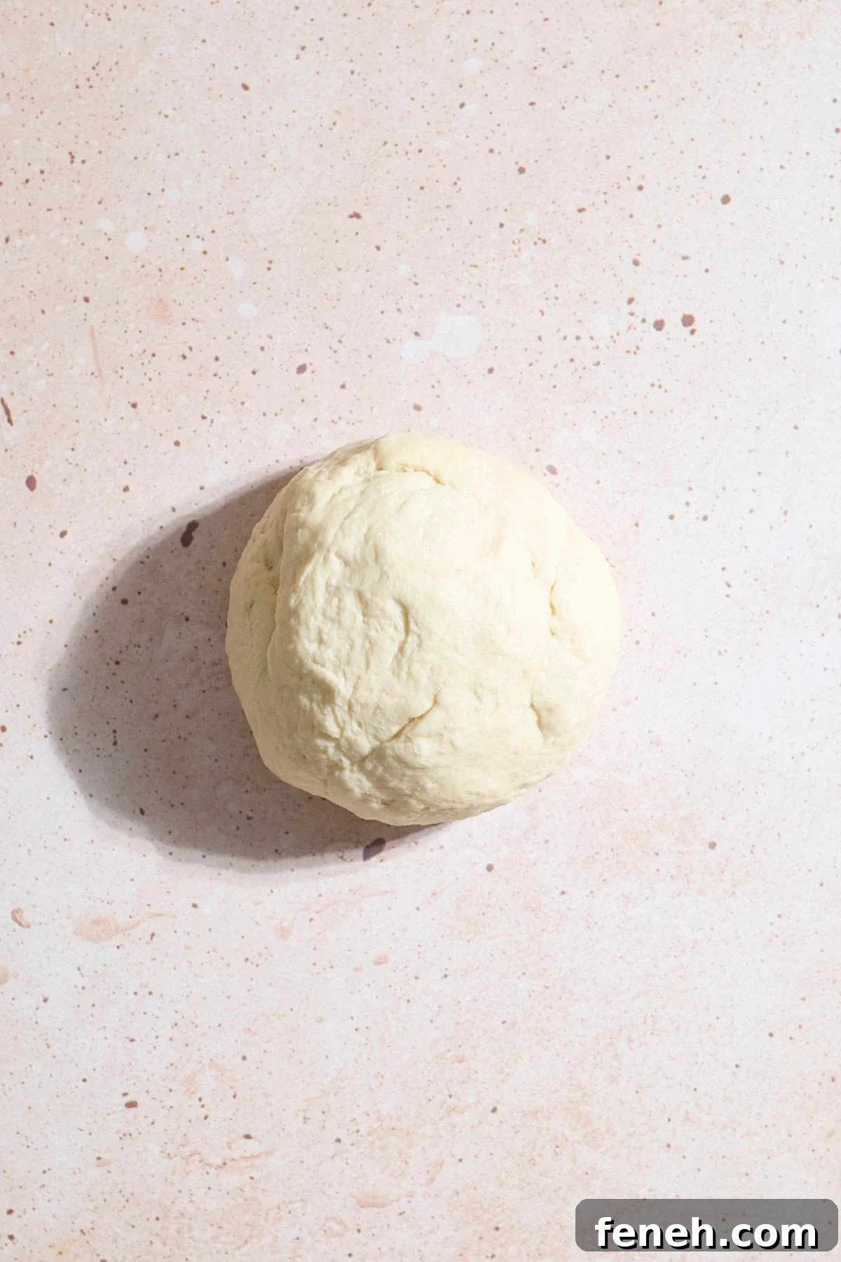 Smooth dough after kneading.