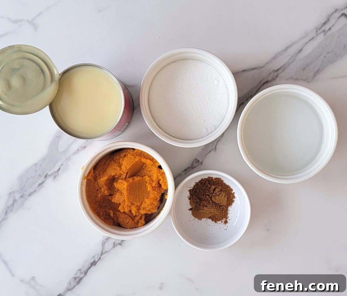 Ingredients for pumpkin sauce