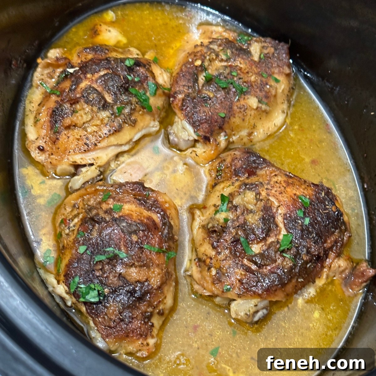 crock pot lemon garlic chicken thighs