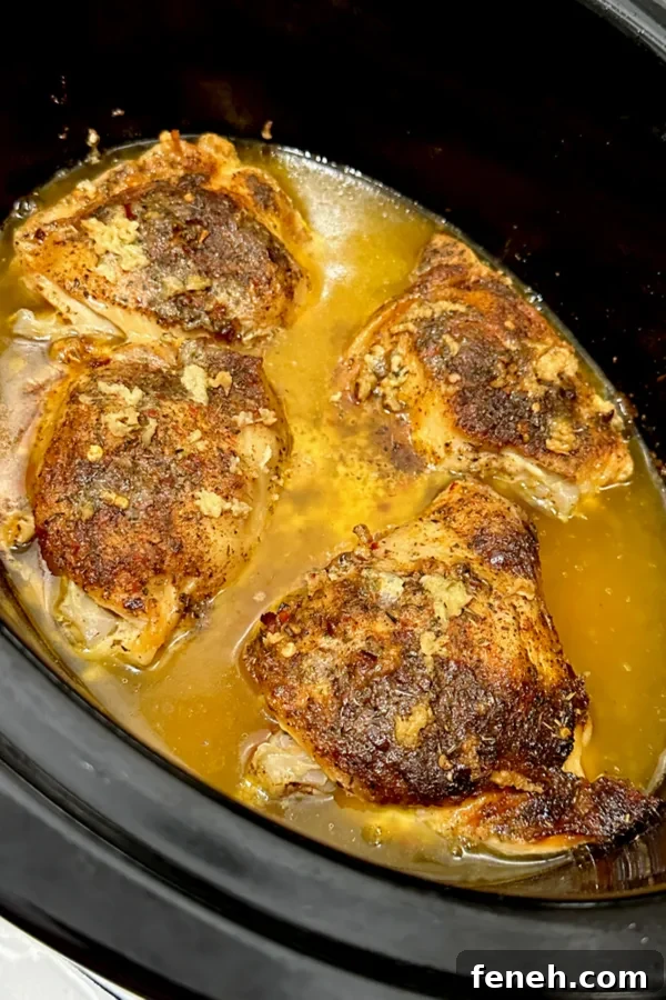 meat in slow cooker